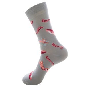 Blekksprut på grå sokk