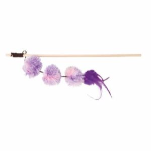 Trixie viftepinne med pompom baller lilla