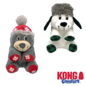 KONG Holiday Comfort Polar Bear Mix Juleleke Hund 19,5x15x7 cm