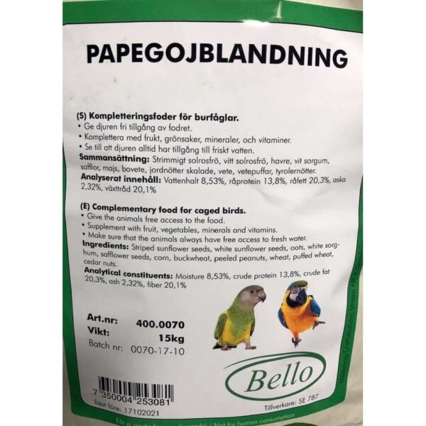 Bello papegøyeblanding Deluxe premium