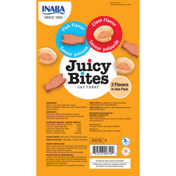 Inaba Churu Juicy Bites snacks for katt fisk-musling