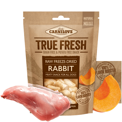 Carnilove True Fresh Frysetørket Hundesnacks Kanin